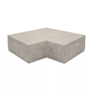 Oud hollandse hoekstuk traptreden 90° binnen 40x20 greige