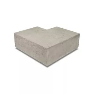 Oud hollandse hoekstuk traptreden 90° buiten 37x15 greige