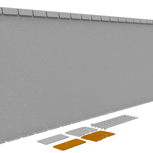 Flexline Borderrand Gegalvaniseerd 56cm lengte 216cm incl. 5 grondnagels en verbindingsset