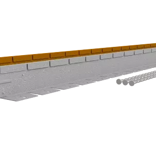 Flexline Borderrand Gegalvaniseerd 7,5cm lengte 220cm incl. 3 grondpennen en verbindingsplaat