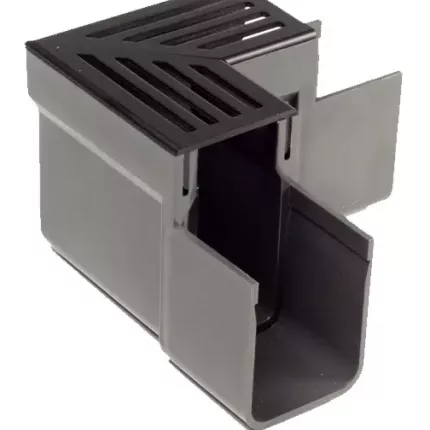 ACO Slim-Line Zwart Hoekelement 90 graden