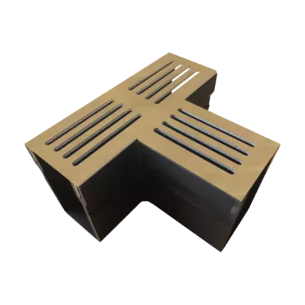 Stardrain Lijngoot T-stuk Cortenstaal t.b.v. goot 100x6,5x10cm