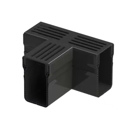 Stardrain Lijngoot T-stuk Zwart t.b.v. goot 100x6,5x10cm