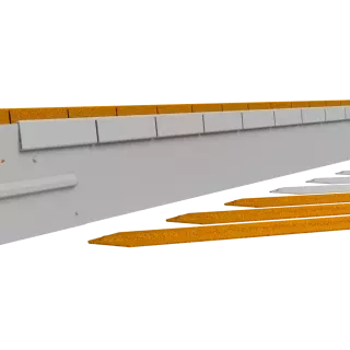 Flexline Borderrand Cortenstaal 10cm lengte 220cm incl. 3 grondpennen en verbindingsplaat