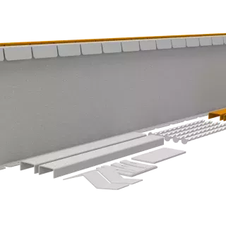 Flexline Borderrand Cortenstaal 24cm lengte 216cm incl. 5 grondnagels en verbindingsset
