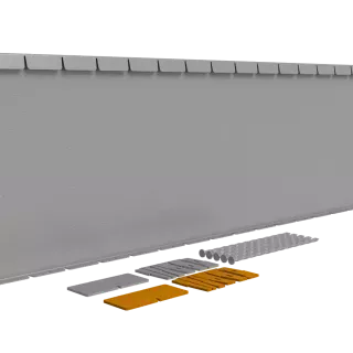 Flexline Borderrand Cortenstaal 40cm lengte 216cm incl. 5 grondnagels en verbindingsset