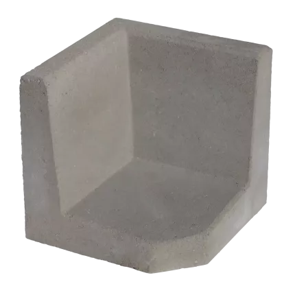 Hoek L-element 40x40x40 Grijs