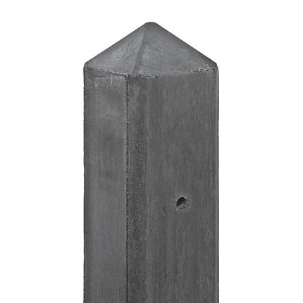 Berton©-motiefpaal Schie antraciet, diamantkop 10 x 10 x 280 cm eindmodel