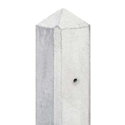 Berton©-motiefpaal Schie wit/grijs, diamantkop 10 x 10 x 280 cm met kabeldoorvoer