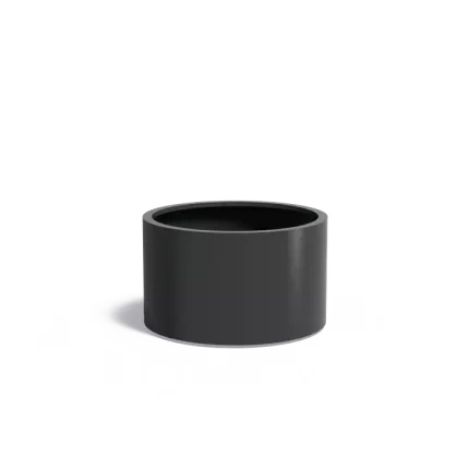Plantenbak rond zwart aluminium 100x60 cm
