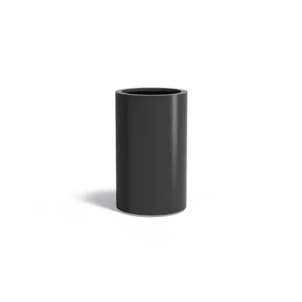 Plantenbak rond zwart aluminium 60x100 cm