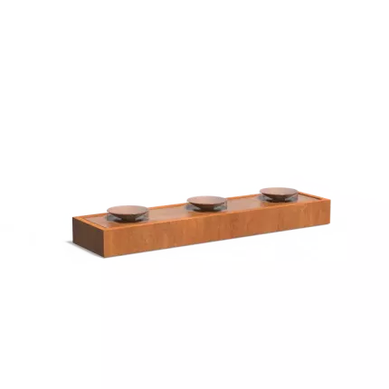 Watertafel met schalen Cortenstaal 400x100x52 cm