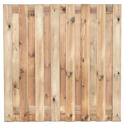 Tuinscherm grenen groen geïmpregneerd, 17-planks (15 + 2) Coevorden 180 x 180 cm