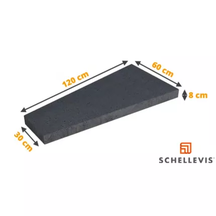 Schellevis Oudhollands Trapezium Tegel 120x60/30x8 Antraciet