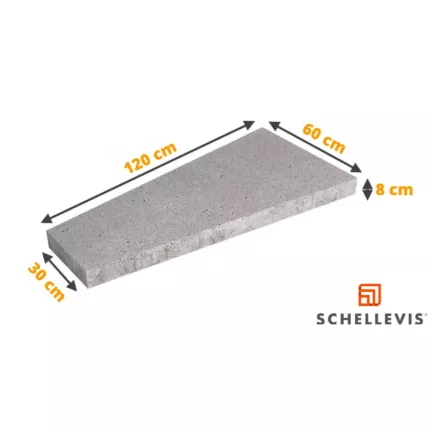 Schellevis Oudhollands Trapezium Tegel 120x60/30x8 Grijs