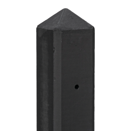 Berton©-motiefpaal Schie antraciet gecoat, diamantkop 10 x 10 x 280 cm met kabeldoorvoer