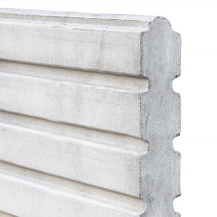 Berton©-motiefplaat smal wit/grijs H26 x D4,8 x L184 cm Deens rabat