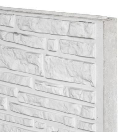 Berton©-motiefplaat smal wit/grijs H26 x D4,8 x L184 cm Rustico