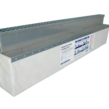 Hydroblob Lijnafwatering Infiltratiesysteem Set LG45 Slimline Verzinkt Rooster