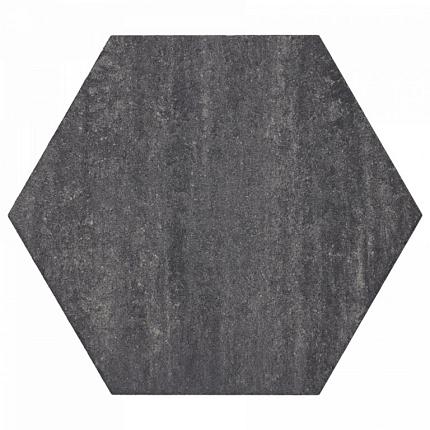 Soft Comfort Zeskant 60/52,5x30x4 cm Grijs/Zwart