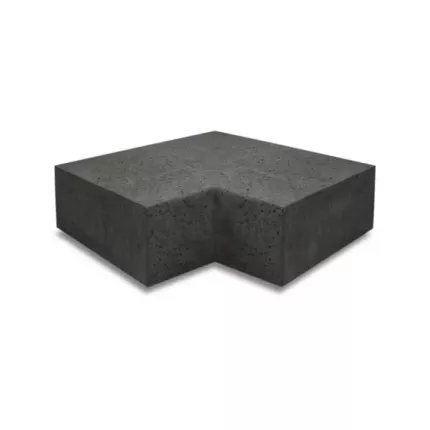 Oud Hollandse hoekstuk traptreden 90° binnen 37x15 carbon