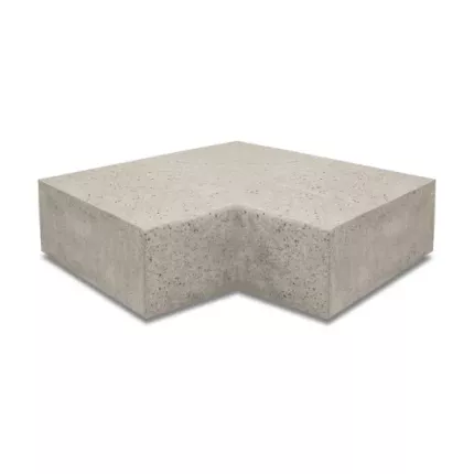 Oud hollandse hoekstuk traptreden 90° binnen 40x20 greige