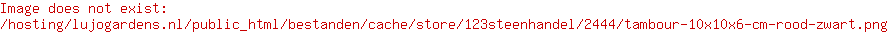 Tambour 10x10x6 cm Rood-zwart