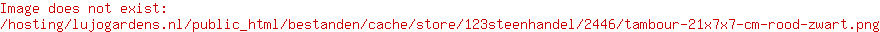 Tambour 21x7x7 cm Rood-zwart