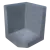 Hoek L-element 50x40x40 Antraciet