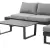Cadiz loungeset in zwart aluminium met grijs polyester kussens en loungetafel