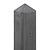 Berton©-motiefpaal Schie antraciet, diamantkop 10 x 10 x 280 cm T-model