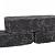 Linia Excellence Getrommeld 12x12x60 cm Nero