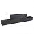 Palissade block wave 60x15x15cm zwart