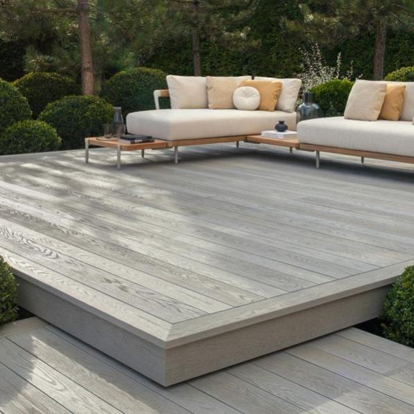 MDE126D | Vlonderplanken enhanced grain slim boards Smoked Oak 3600x126x32mm