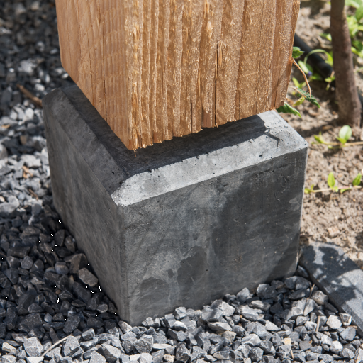 Betonpoer met verstelbare steun 18x18x50cm Antraciet, draadeind M20