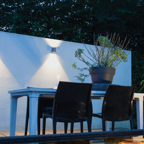 In-Lite Ace Up-Down Wall 12V - Rosé Silver