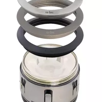 In-Lite RING 68 grondspot accessoire Pearl Grey voor BOX 1 - PLATE 1