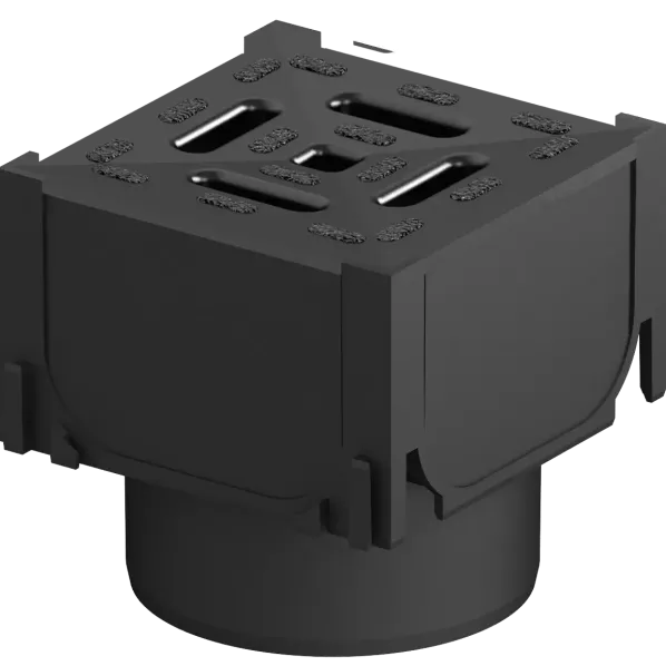 ACO Hexaline Hoekelement Zwart