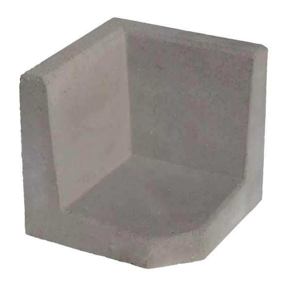 Hoek L-element 40x40x40 Grijs