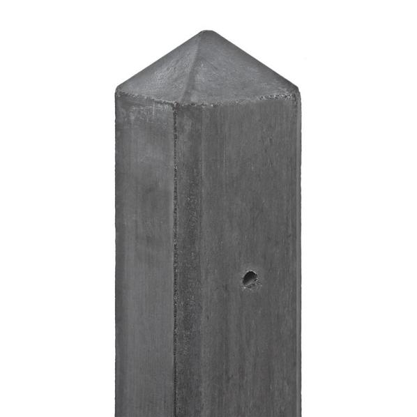 Berton©-motiefpaal Schie antraciet, diamantkop 10 x 10 x 280 cm eindmodel