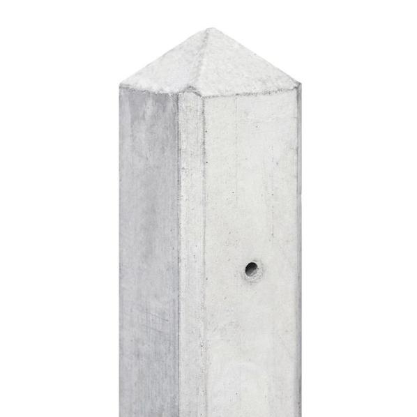 Berton©-motiefpaal Schie wit/grijs, diamantkop 10 x 10 x 280 cm T-model