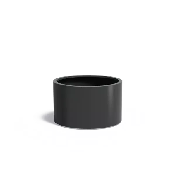 Plantenbak rond zwart aluminium 100x60 cm
