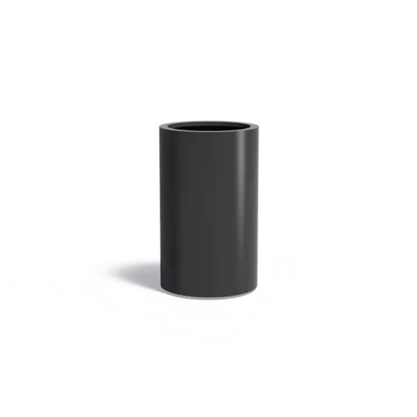 Plantenbak rond zwart aluminium 60x100 cm