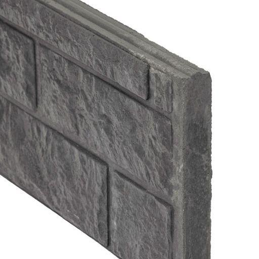 Berton©-motief-vulplaat antraciet H20 x D4,8 x L184 cm rotsmotief