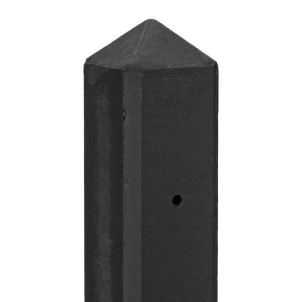 Berton©-motiefpaal Schie antraciet gecoat, diamantkop 10 x 10 x 280 cm T-model