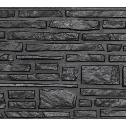 Berton©-motiefplaat antraciet gecoat H36 x D4,8 x L184 cm Rustico