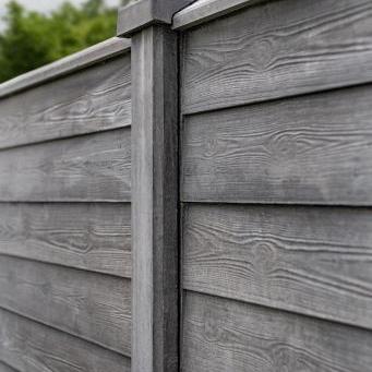 Berton©-motiefplaat smal antraciet H26 x D4,8 x L184 cm rabat-houtmotief