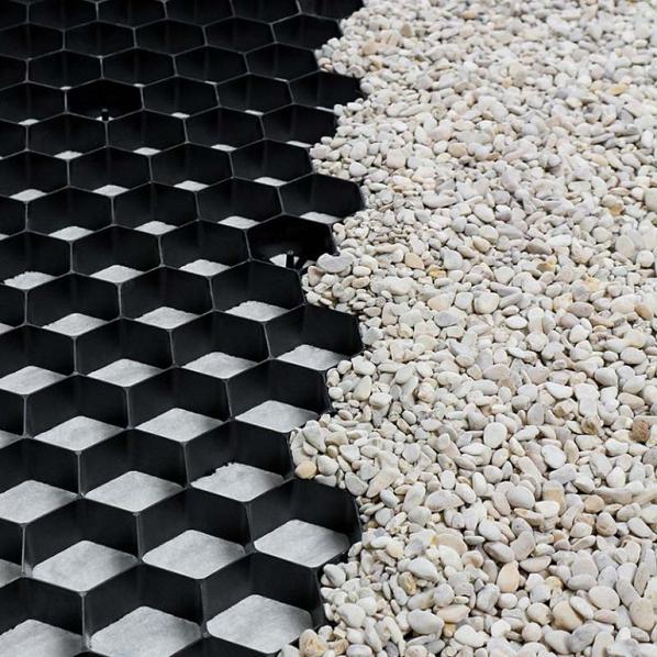 EuroGravel PLUS splitplaat zwart + anti-worteldoek