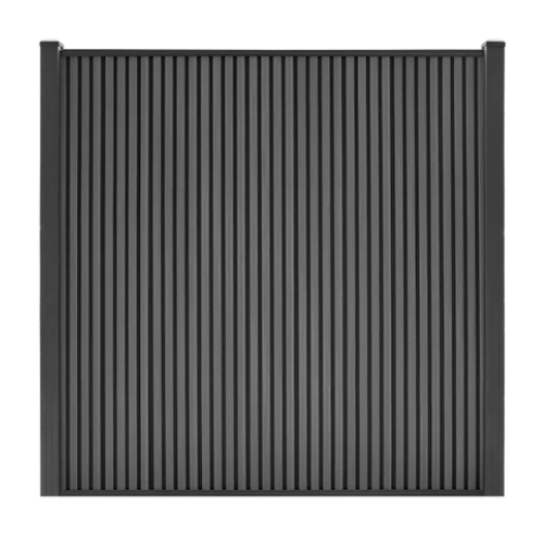Composiet schutting Rhombus verticaal Zwart 185x180cm