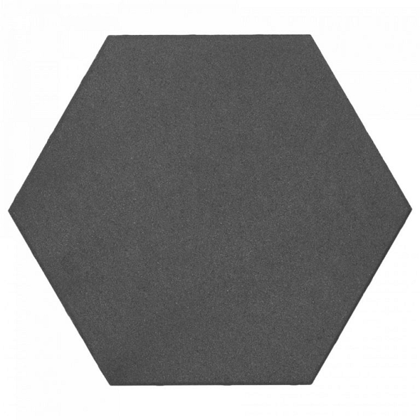 Soft Comfort Zeskant 60/52,5x30x4 cm Nero